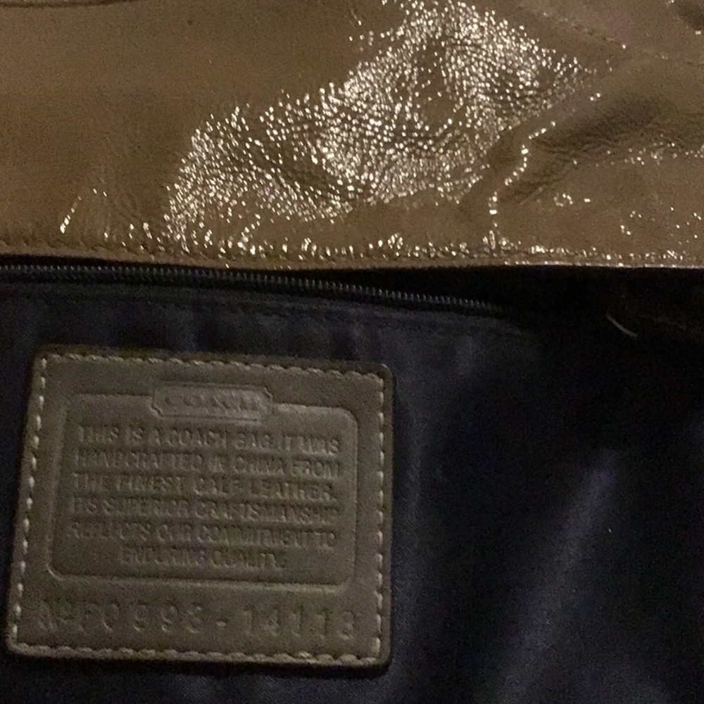 Coach Shiny Olive Shoulder Bag - Picture 5 of 9